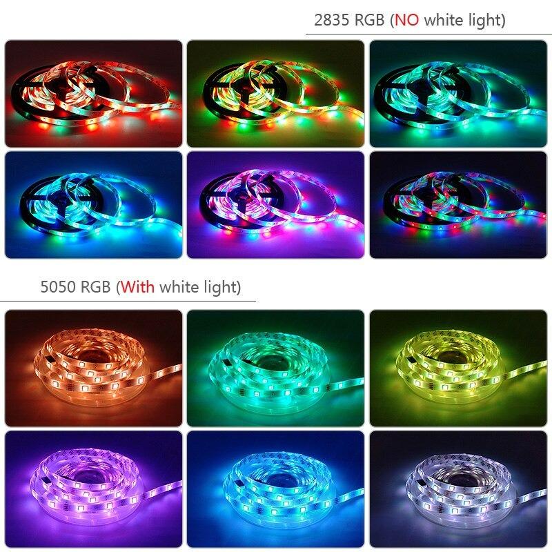 Dây Đèn Led Dài 5M Đổi Màu Đèn Led Trang Trí Phòng Ngủ RGB 5050 Nhiều Màu Điều Khiển Bluetooh Từ Xa