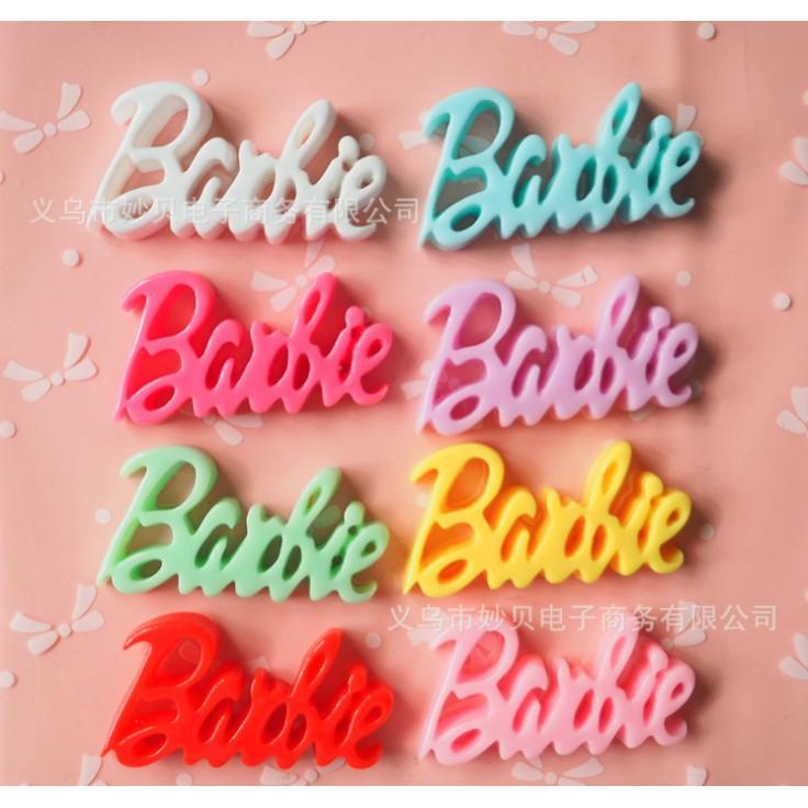 HN * Charm chữ Barbie (không dính nền) trang trí vỏ ốp điện thoại, DIY