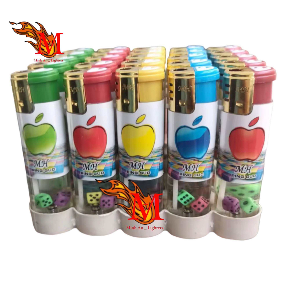 Hộp Quẹt Khò Xí Ngầu Chống gió nạp lại được khi hết nhiều kiểu giao ngẫu nhiên có bơm, phân loại  số lượng khi mua