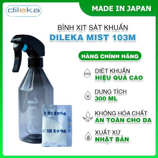 Bình Xịt Sát Khuẩn Dileka Mist 103 Mobile - Made in Japan (sát khuẩn đến 99,9% vi khuẩn hoàn toàn tự nhiên, không hại da tay)