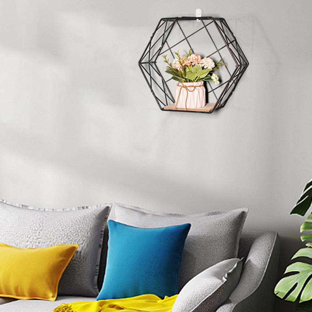 2x Decorative Wall Rack  Mounted Shelf for Study Room Bedroom