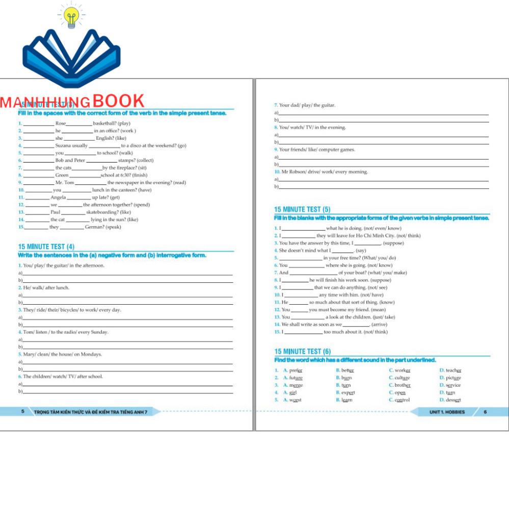 Sách - Trọng Tâm Kiến Thức Và Bài Tập Tiếng Anh Lớp 7 - Biên soạn theo chương trình SGK mới Global Sucess.