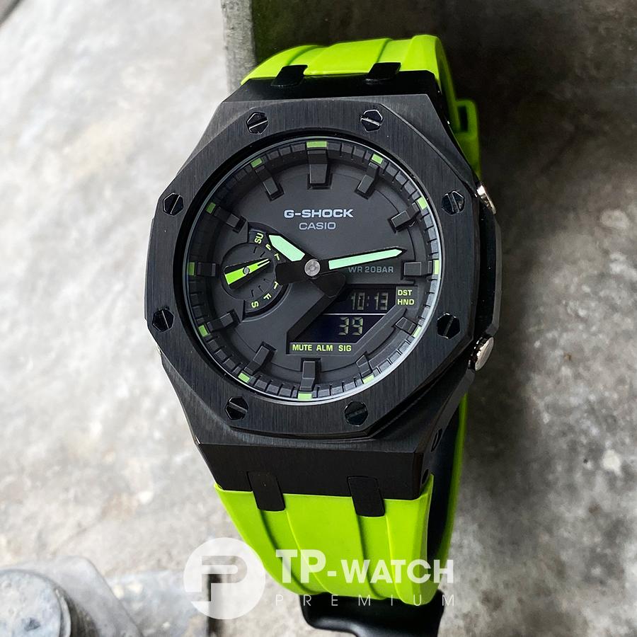 Đồng Hồ Nam Dây Nhựa Casio G-Shock GA-2100-1A3 AP CUSTOM KERMIT GREEN x BLACK ROYAL OAK