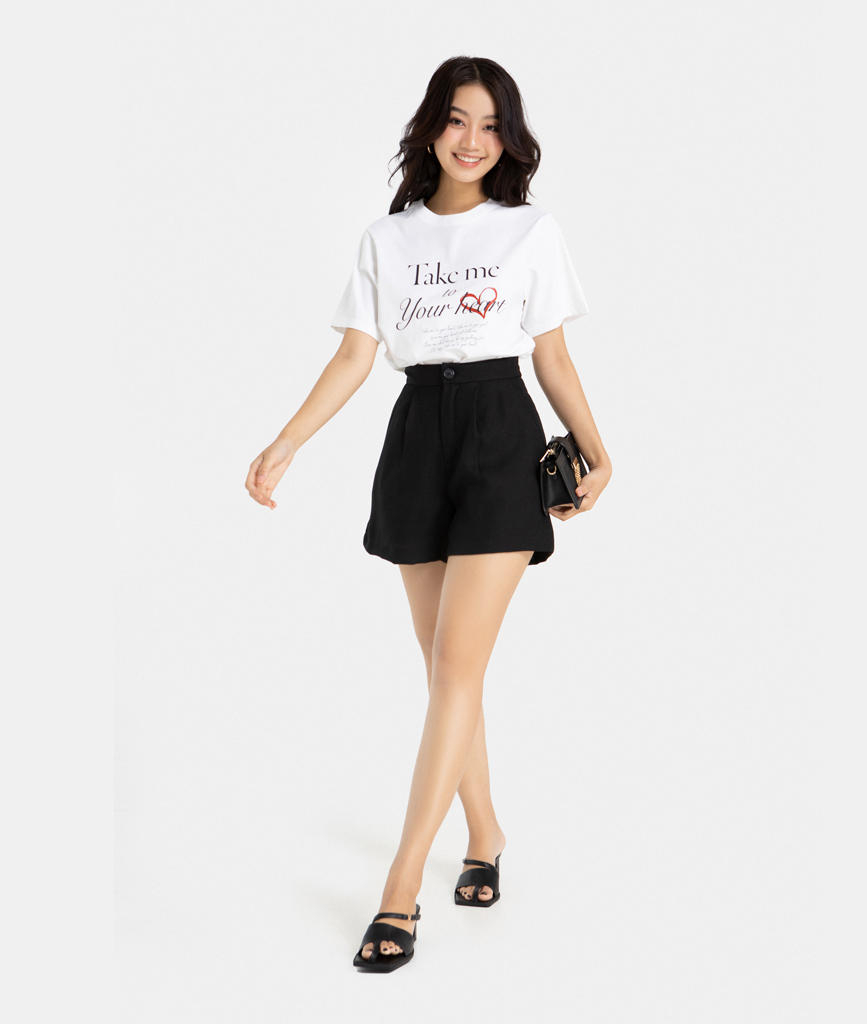 Quần Short Thời Trang HNOSS Linen Ống Rộng HNQSH008