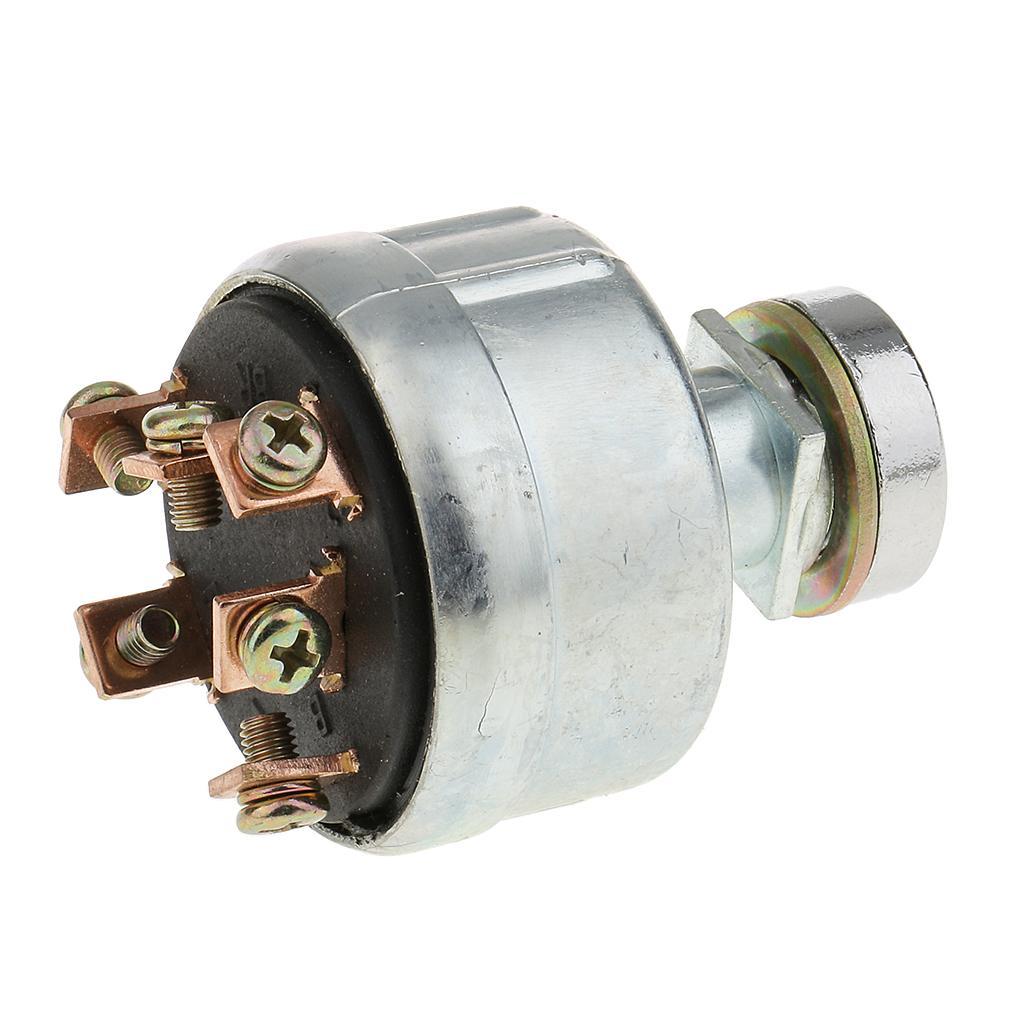 Universal 6 Terminal Ignition Switch Lock with 2 Keys for Forklift Car Truck