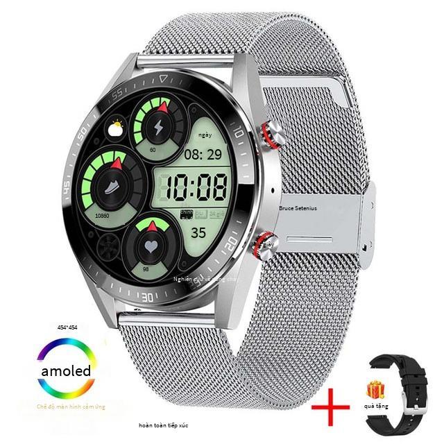 Đồng hồ thể thao màn hình tròn AMOLED độ nét cao giá thấp nhất mới theo dõi sức khỏe nhịp tim đồng hồ điện thoại thông minh nghe nhạc Bluetooth