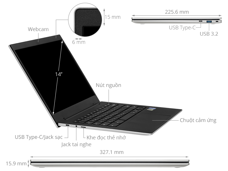 Máy Tính Xách Tay Laptop Samsung Galaxy Chromebook Go XE340XDA 14"/N4500/4GB/32GB/ChromeOS - Hàng Chính Hãng