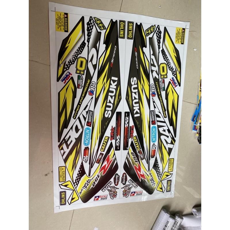 Tem rời dành cho xe Raider vàng đen