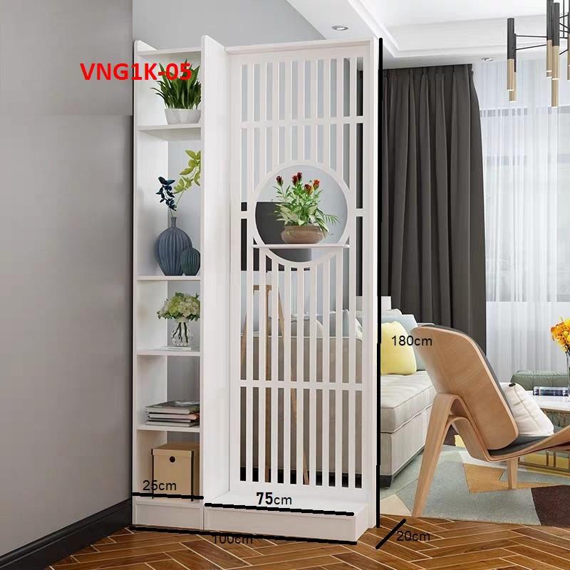Vách Ngăn Bình Phong liền kệ VNG1K-04 - Nội thất lắp ráp