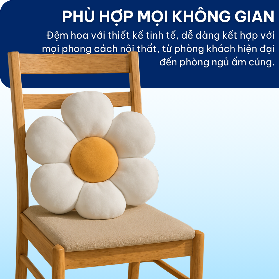 Đệm Lót Ghế Bông Hoa Màu Ánh Sao Gối Ngồi Êm Ái Dày Mềm Đệm Ngồi Bệt Lót Ngồi Sofa Trang Trí Tựa Lưng Văn Phòng