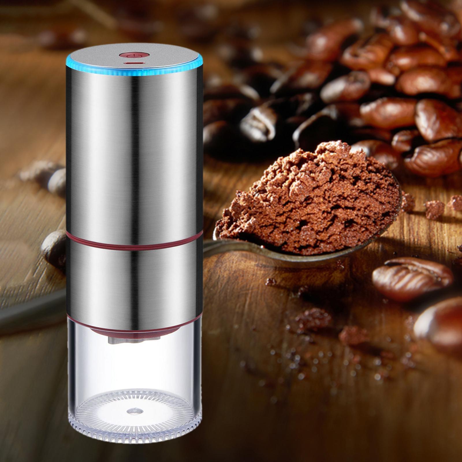 Electric Coffee Grinder Stainless Steel Whole Bean Burr Tool for Camping