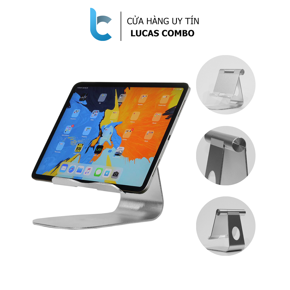 Stand/ Giá Đỡ Nhôm Gập, Kê Mọi iPad có thể thay đổi góc nghiêng - Lazy Stand