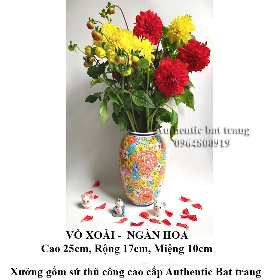 "HOT" BÌNH CẮM HOA VẼ TAY 100% - SIÊU ĐẸP, SIÊU XINH , SANG TRỌNG CHO CĂN PHÒNG CỦA BẠN
