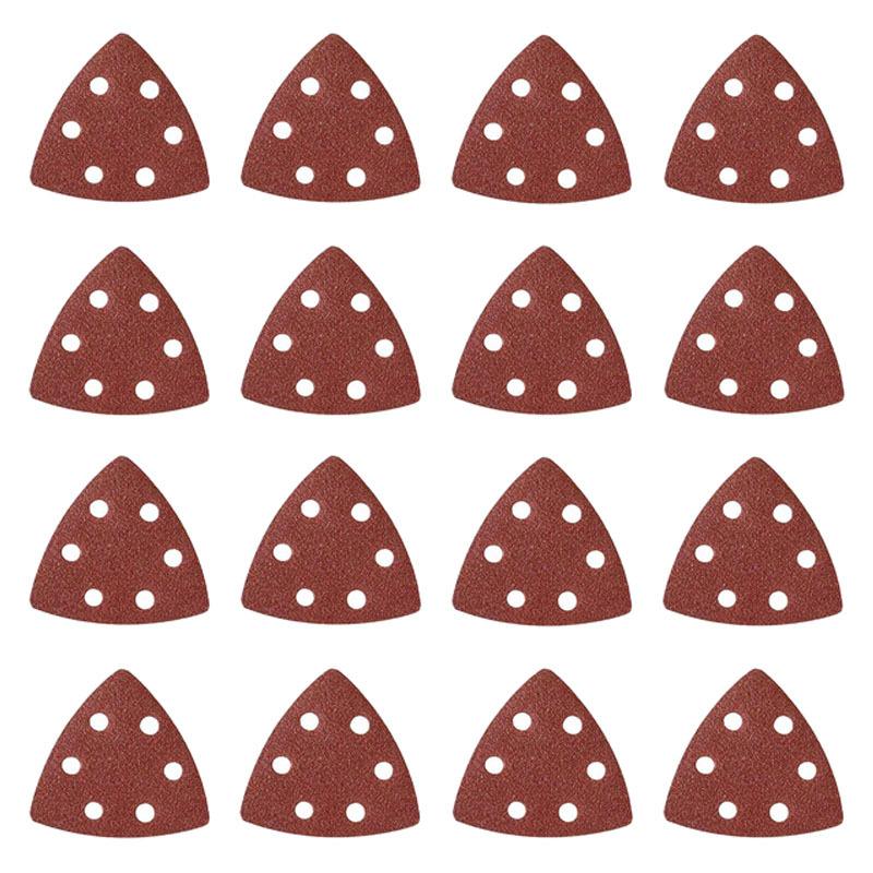 Bộ 10 tấm nhám gỗ delta 90 mm 6 lỗ nhám 60/80/120/180/240 phụ kiện