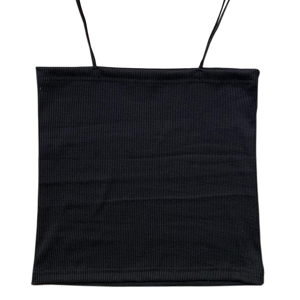 Áo hai dây áo hai dây sợi bún croptop CRA019 chất bo gân màu TÍM/ĐEN/TRẮNG