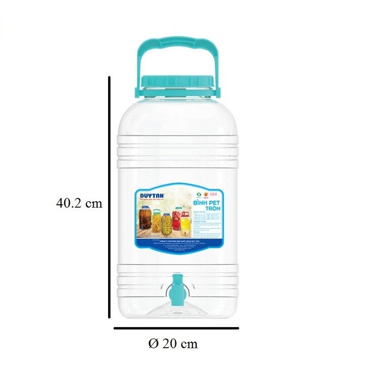 Bình PET Đựng Nước Tròn Có Vòi 10 Lít Duy Tân No.625