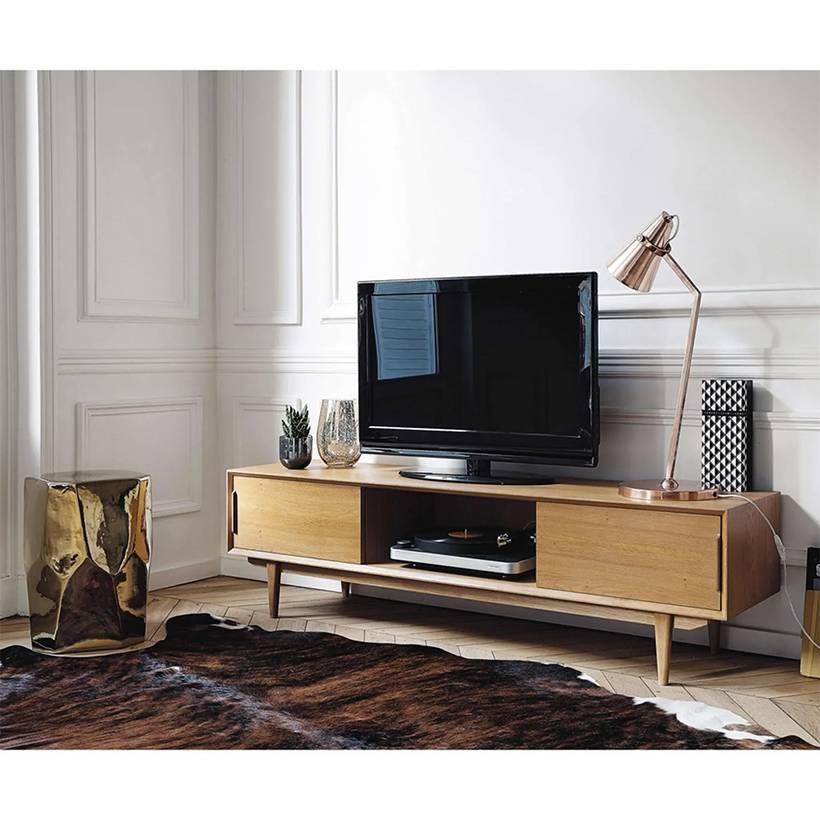 Tủ TV 2 cánh Portobello phong cách Vintage gỗ tự nhiên