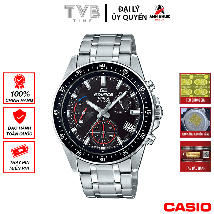 Đồng hồ nam dây kim loại Casio Edifice chính hãng EFV-540D-1AVUDF