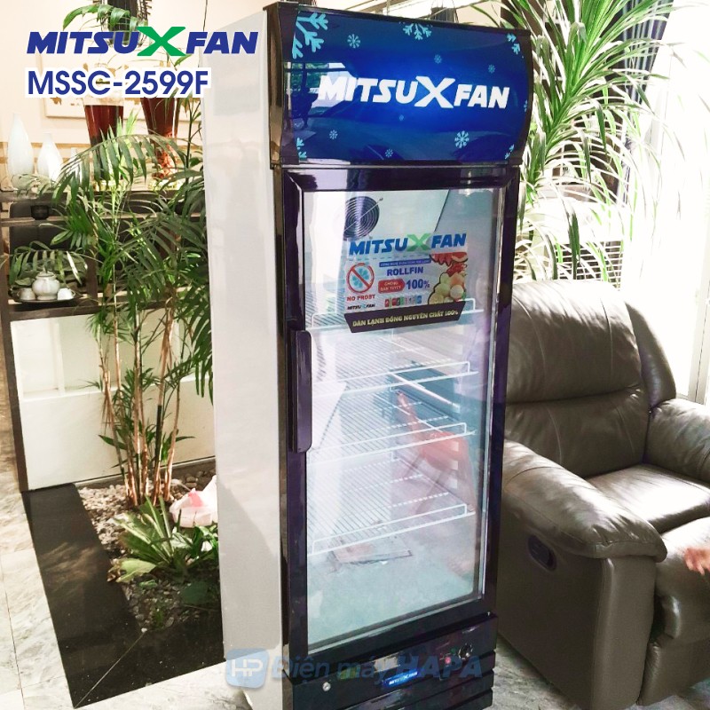 Tủ Mát Cao Cấp MITSUXFAN MSSC-2599F 250 Lít, Digital Inverter, Công Nghệ LOW-E, Kính Cường Lực Kép - Hàng Chính Hãng