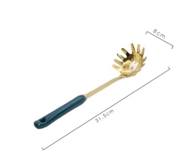 Bộ 7 món muỗng , thìa , đảo đồ ăn mạ vàng cao cấp