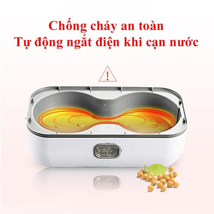 Hộp cơm cắm điện, hâm nóng thức ăn, giữ nhiệt, 4 ngăn inox 304