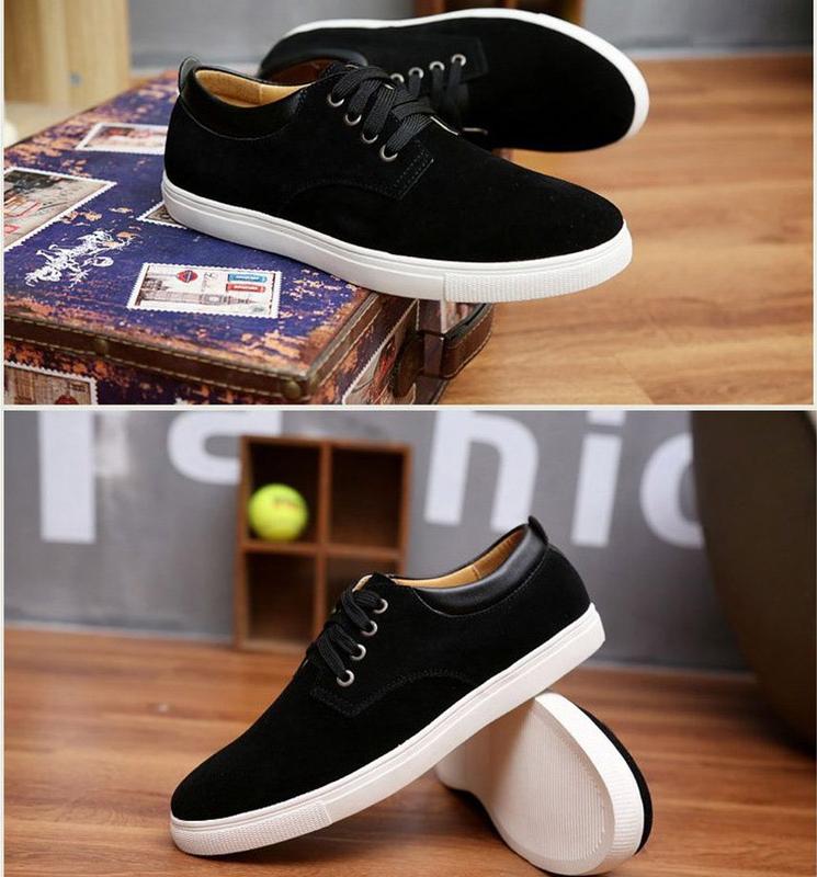 Men's Korean Casual Shoes Suede Matte Light Lace-Up Flat Shoes