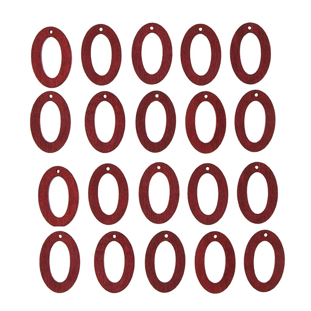 20 Pieces Oval Wooden Earrings Pendants DIY Jewelry Making Charms