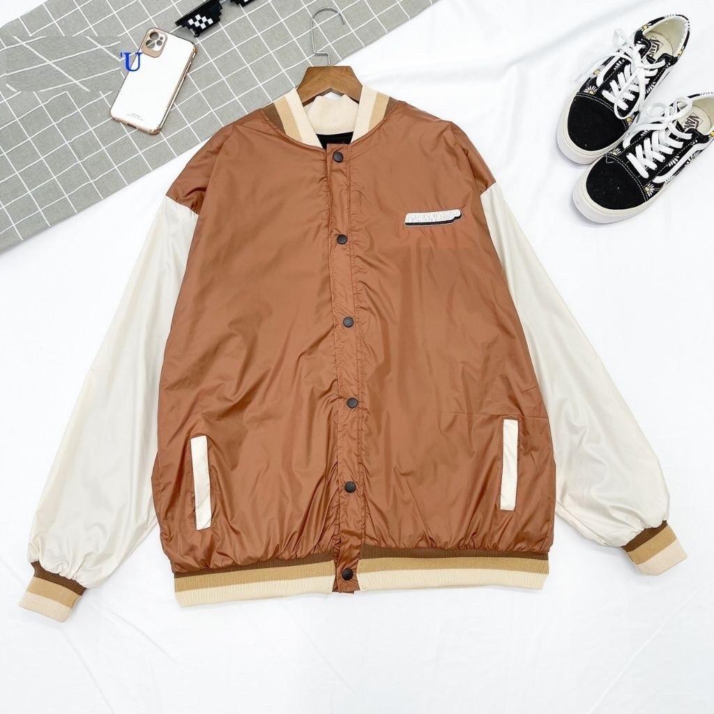 Áo Bomber Dù 2 lớp lót dày siêu chất bóng chày thêu Was - Form chuẩn Unisex Nam Nữ Couple Freesize