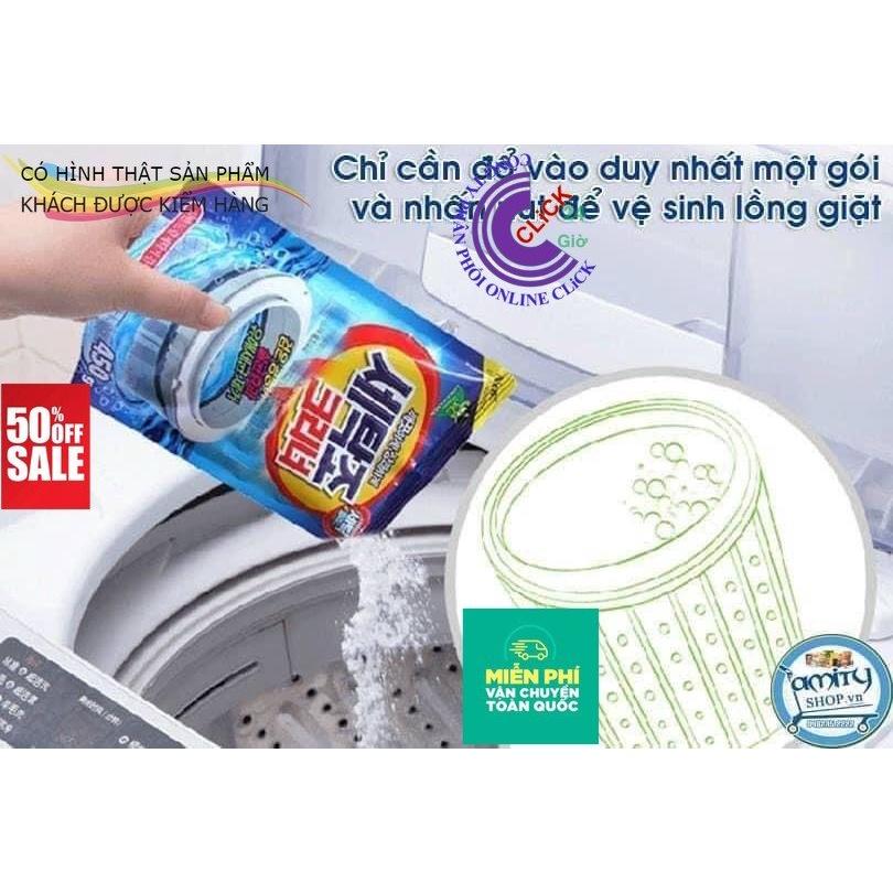 Combo 5 Gói Bột Tẩy Lồng Máy Giặt Hàn Quốc Siêu Sạch, Gói 450g - Phù Hợp Máy Lồng Ngang, Lồng Đứng