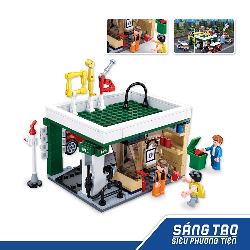 Đồ chơi lắp ráp trạm xăng dầu TINITOY YY741987
