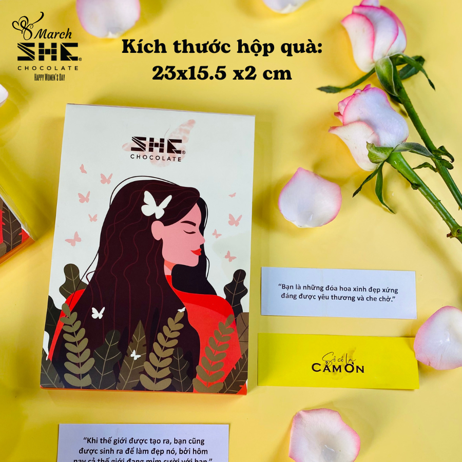 Quà tặng dịp lễ - SHE Chocolate - Hộp quà Em là Một nửa của Anh - Hộp 250g - Quà tặng mẹ, người thân, quà tặng bạn gái, người yêu