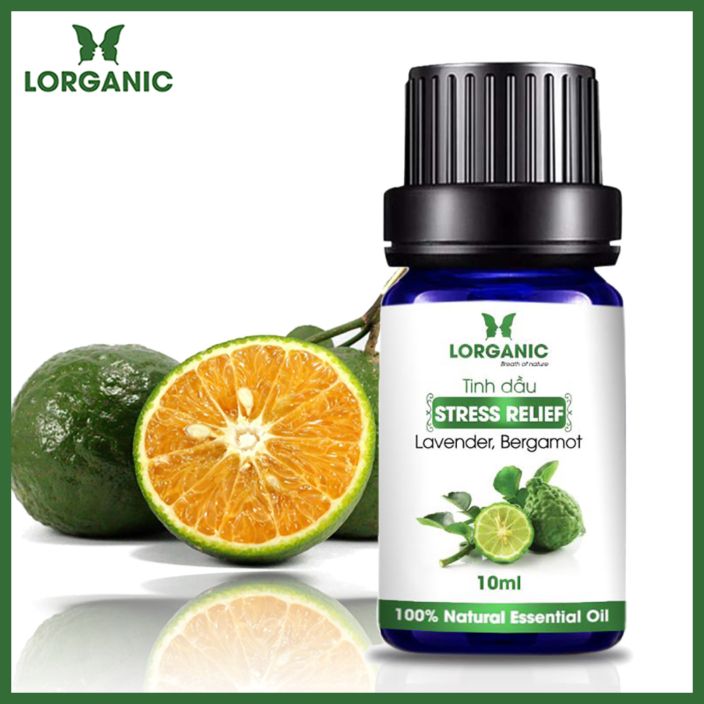 Combo 3 Tinh Dầu LORGANIC / Nhiều Mùi Hương / Xông Phòng Thư Giãn, Đuổi Muỗi 10m / Sả Chanh, Oải Hương Lavender, Ngọc Lan Tây, Hương Thảo, Stress Relief, Quyến Rũ Sensualy (10ml)