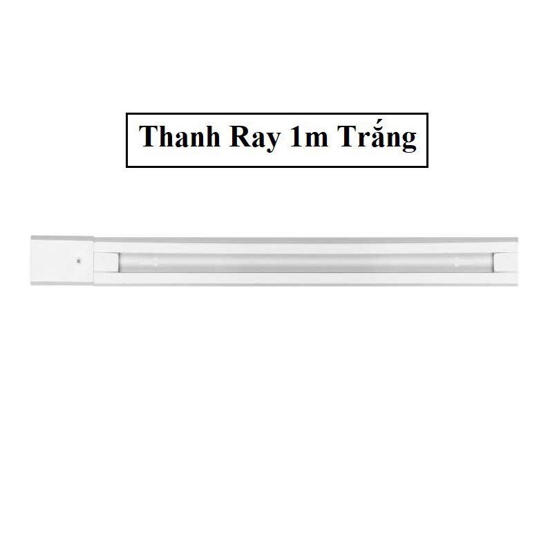Thanh ray đèn rọi 1m, 1m5 colorlux cao cấp, màu trắng và màu đèn, lắp được 3 đèn và 5 đèn trên một ray