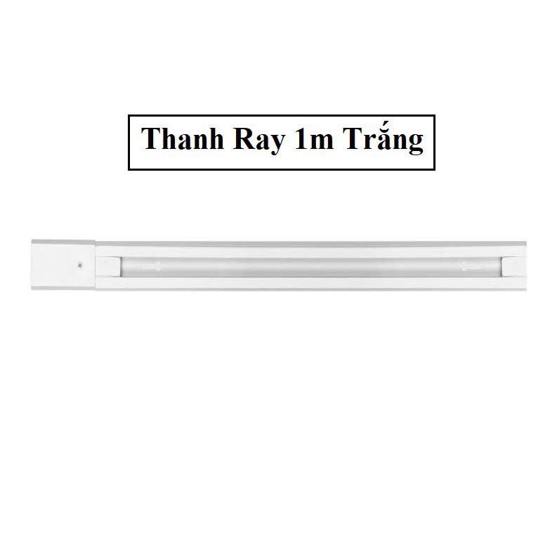 thanh ray đèn rọi 1m, 1m5 colorlux cao cấp, màu trắng và màu đèn, lắp được 3 đèn và 5 đèn trên một ray