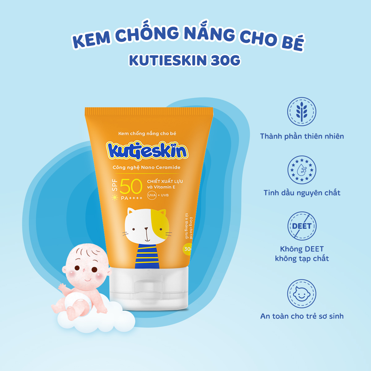 Kem chống nắng cho bé Kutieskin