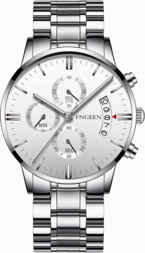 Đồng hồ nam FNGEEN F078 doanh nhân 2019 dây thép  cao cấp