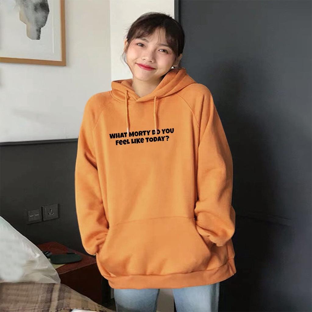 Áo Khoác Nỉ Hoodie Unisex Cao Cấp Phong Cách Hàn Quốc In Feel Like Today Chất Nỉ Trần Bông Dày Dặn HDI02