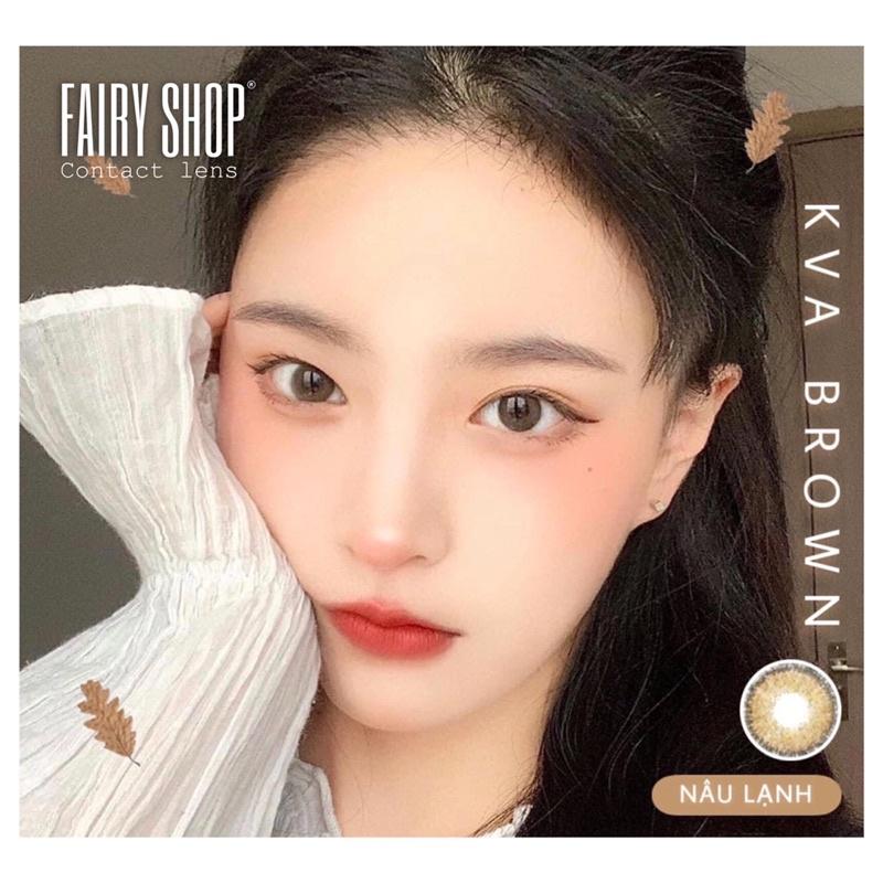 Kính Áp tròng Nobluk brown Kva brown 14.0mm - FAIRY SHOP CONTACT LENS độ 0 đến 8