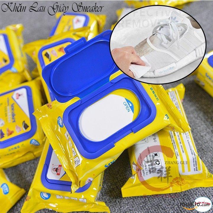 KHĂN GIẤY ƯỚT LAU GIÀY THẦN THÁNH VỚI CHẤT LIỆU MỀM MẠI CÓ THỂ LAU CHÙI ĐA NĂNG NHƯ TÚI XÁCH, GIÀY DÉP CỰC NHANH