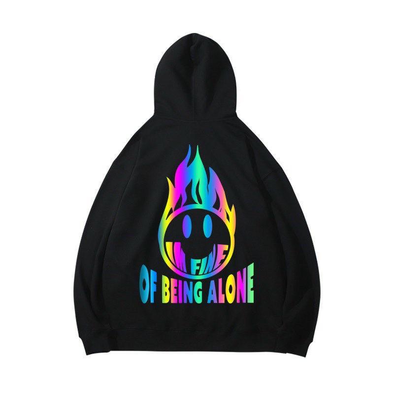 Áo Hoodie Nỉ Nam Nữ From Rộng Unisex In Dạ Quang Phát Sáng Cực Hot Chất Nỉ Ngoại Dày Dặn (imfine)