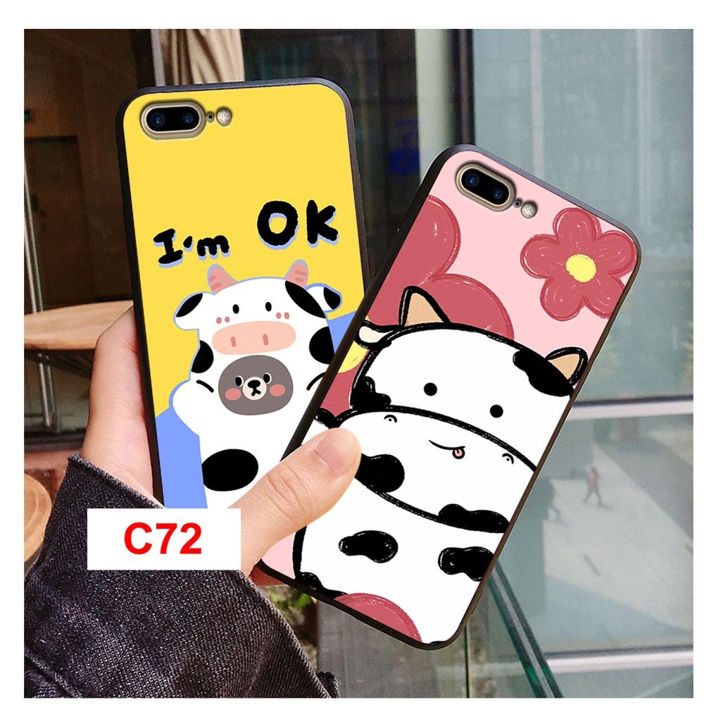 Ốp Lưng Dành Cho IPhone 7 plus - 8 plus In Hình Bò Sữa Đa Dạng Nhiều Màu Sắc Mới Lạ P2