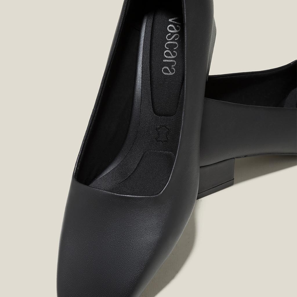 Vascara Giày Leather Bít Mũi Vuông Gót Trụ - BMN 0614