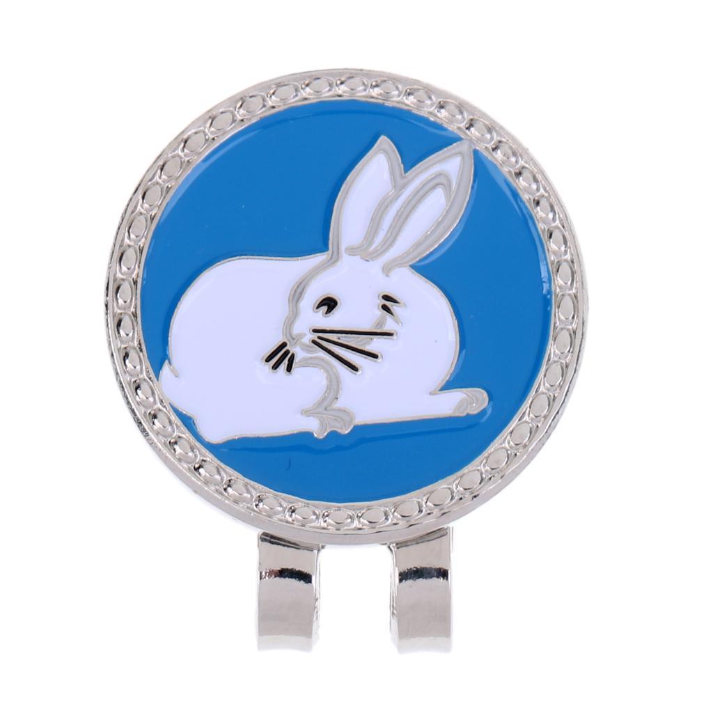 6x Alloy Creative Chinese  Rabbit Golf Hat Clip  with Ball Marker