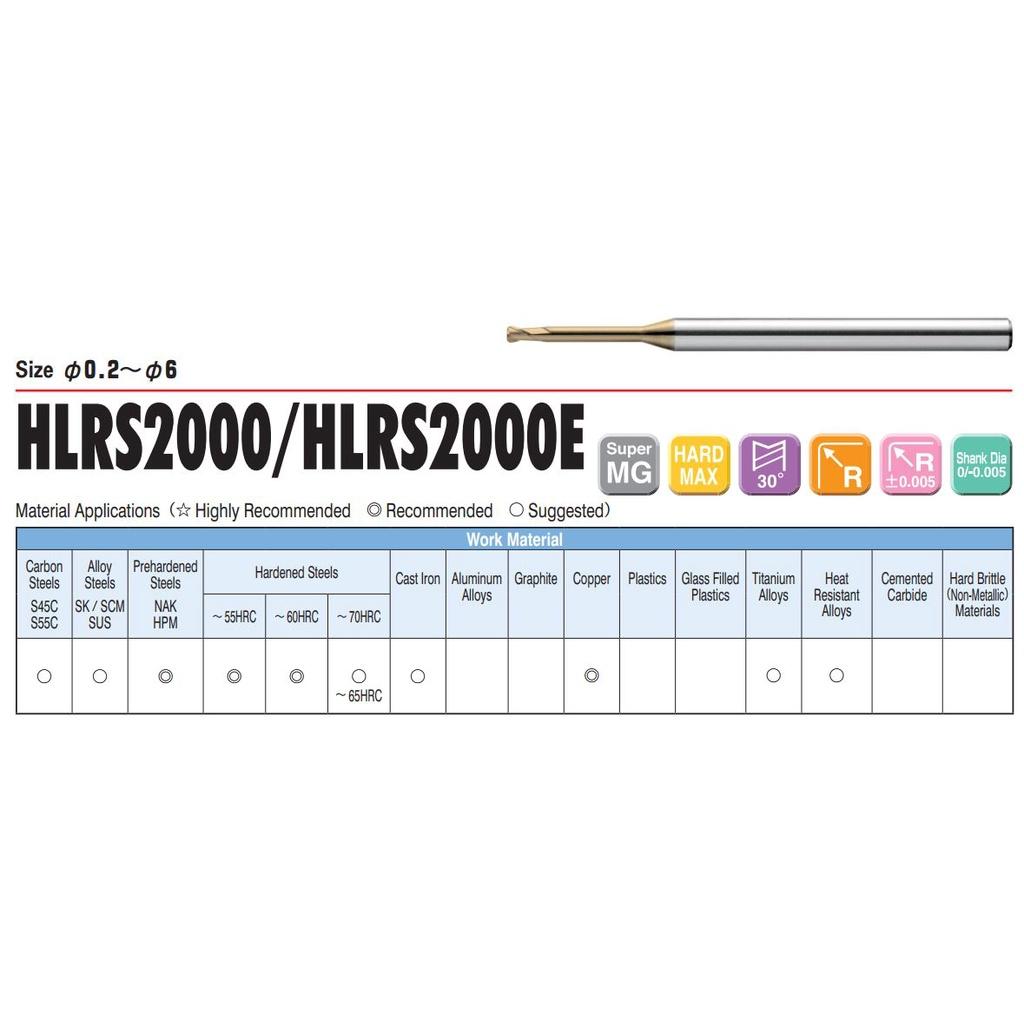 Dao Phay Bo Góc R 2 Me Cổ Dài D4 x R1x20x65L Union Tools Model HLRS2040-10-200,Dao Phay Bo Góc R 2 Me Cổ Dài D4 x R1x20x
