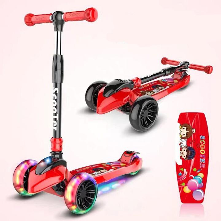 Xe trượt Scooter FBL 808 3 bánh siêu chắc khỏe phát sáng size đại cho bé