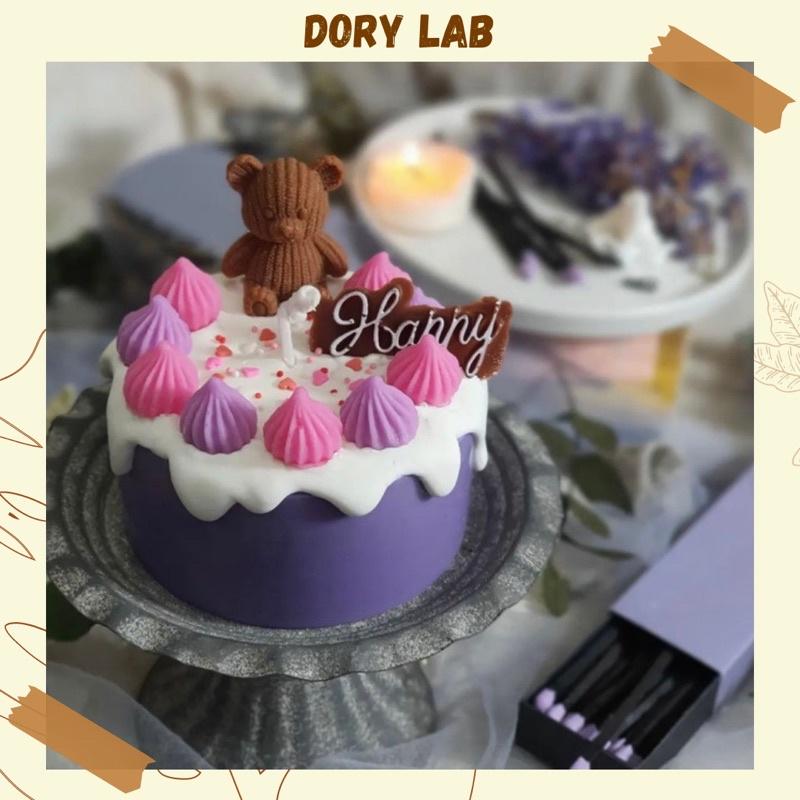 Nến Thơm Handmade Bánh Gấu Con Chóp Kem - Dory Lab