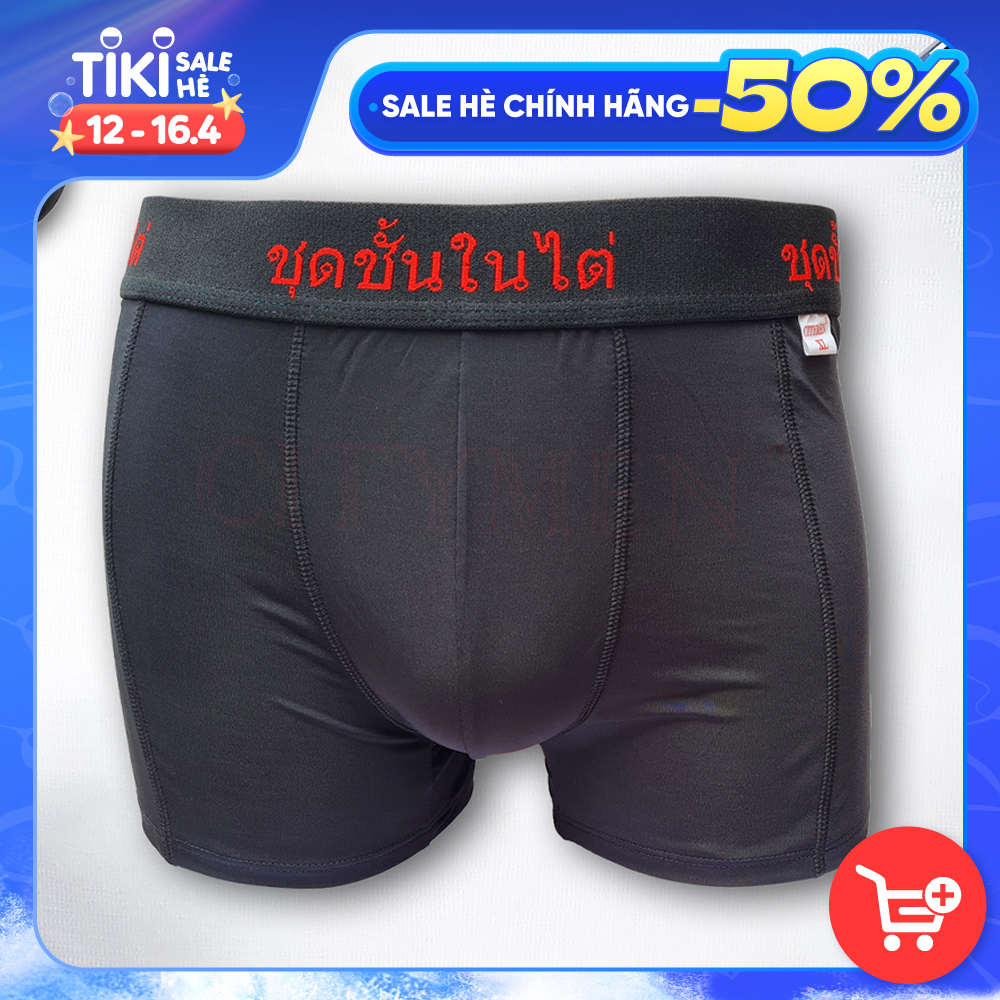 Quần Lót Nam Boxer Cotton 4 Chiều Lưng Thái Cao Cấp, Quần Sịp Đùi Nam, Co Giãn Và Thấm Hút Tốt CITYMEN - ( Màu Ngẫu Nhiên )