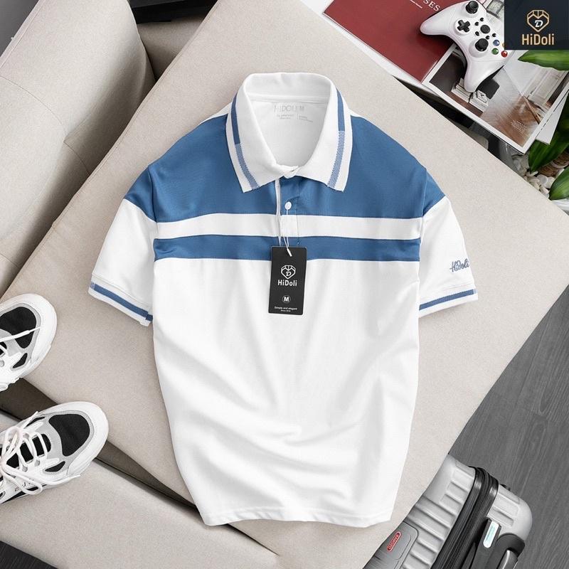 Áo thun nam thời trang nam Menswear, áo polo kẻ sọc phối màu phong cách công sở và thể thao