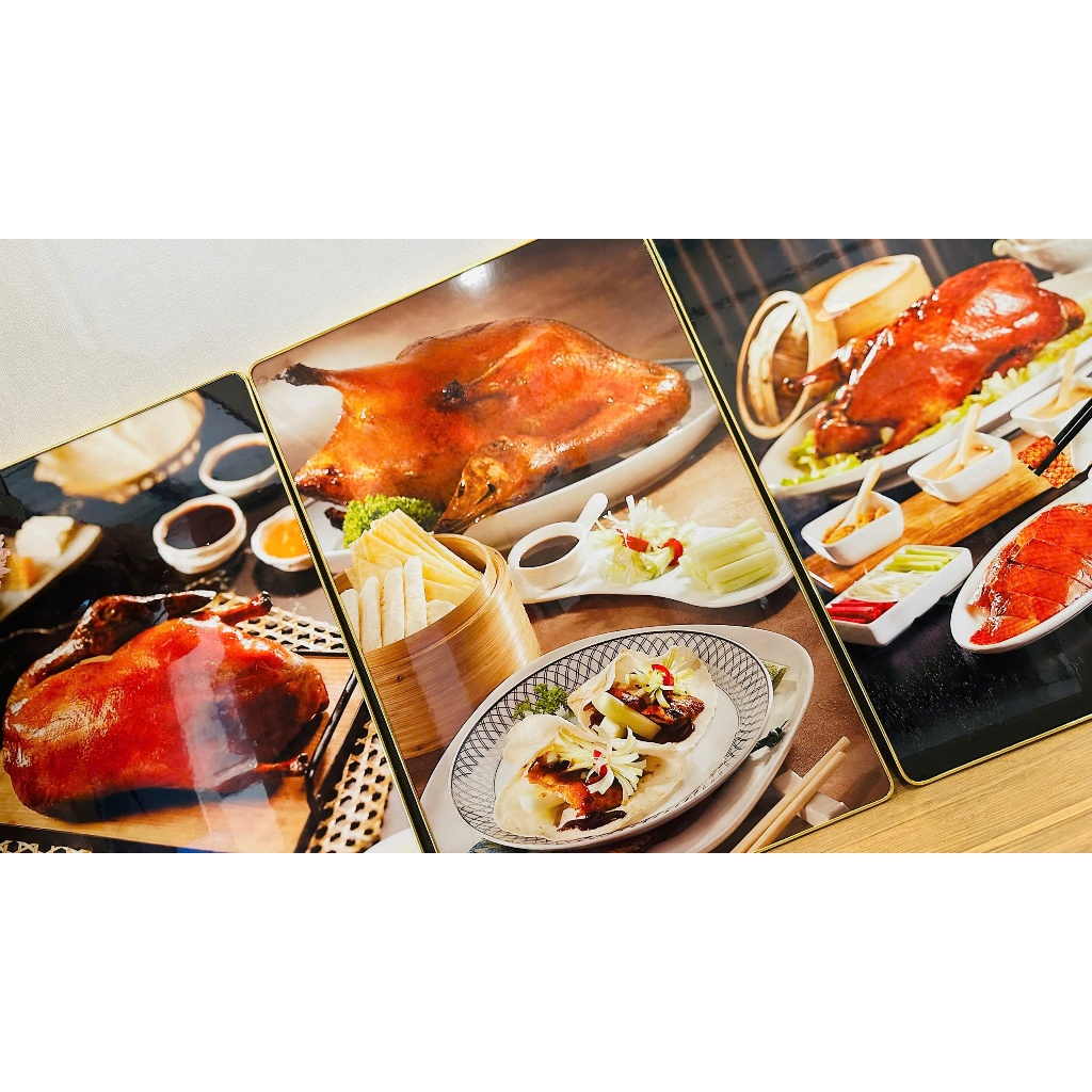 (HCM) Tranh treo tường tráng gương vịt quay Bắc Kinh 5 trang trí quán ăn kèm đinh