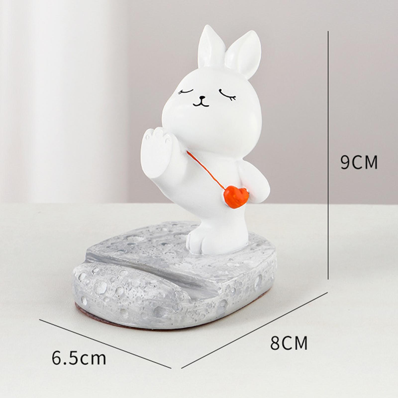 Rabbit Desktop Phone Holder Cradle Anti Slip Bracket Cute Support Ornaments for Office